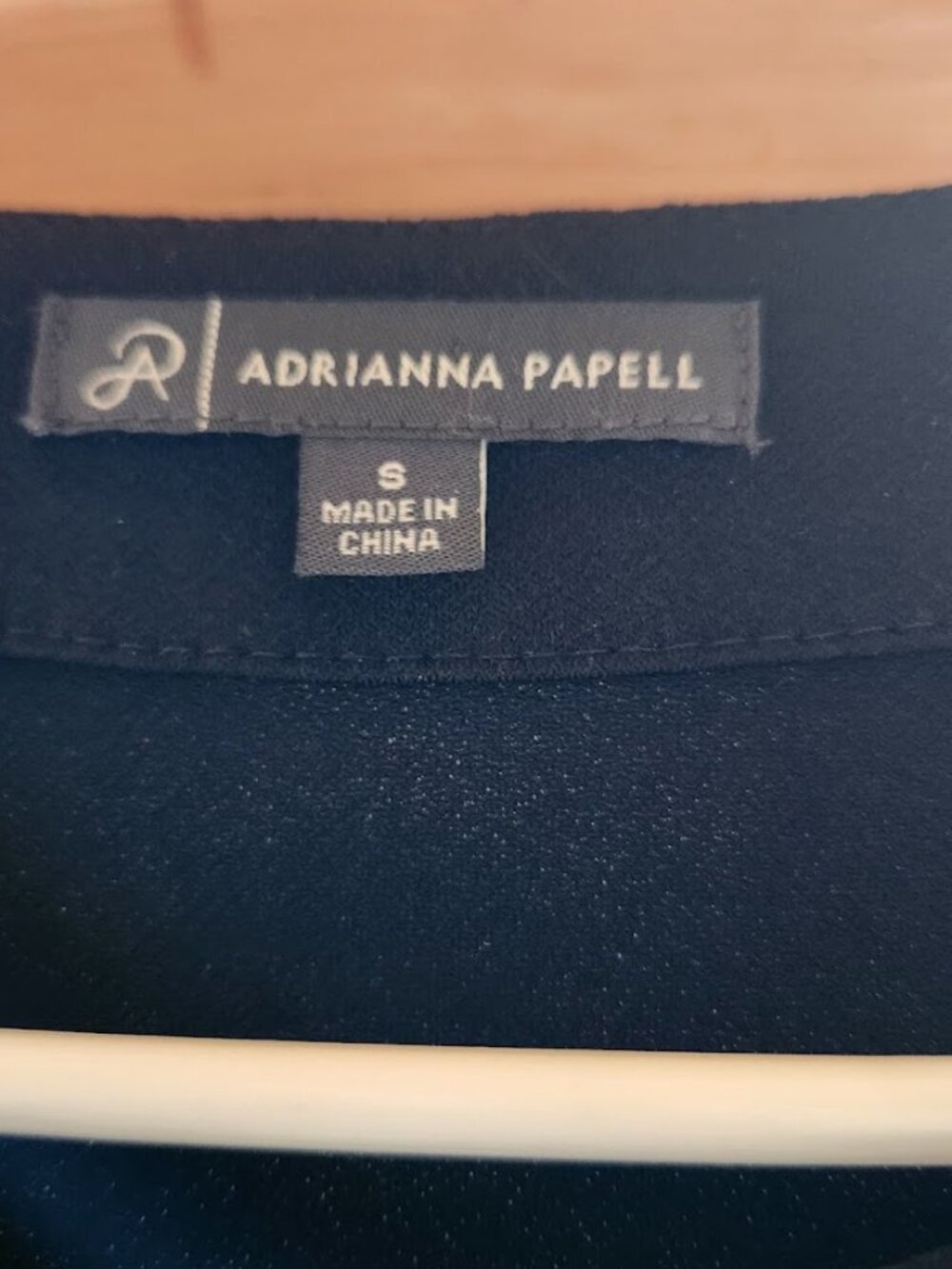Adrianna Papell Black Top with Decorative Neckline - Like New! - Picture 2 of 4